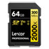 Thumbnail 1 : Lexar Professional 2000x SDHC UHS-II Card GOLD Series 64GB