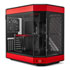 Thumbnail 1 : HYTE Y60 Red 3-Piece Tempered Glass Dual Chamber Mid-Tower ATX Case
