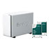 Thumbnail 1 : Synology 2 Bay DS223J Desktop NAS Unit + 2x 4TB Synology HAT3300 HDD