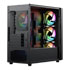 Thumbnail 4 : Vida Lucid Black MicroATX Tower Tempered Glass PC Gaming Case inc 4x ARGB Fans