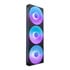 Thumbnail 1 : NZXT F360 RGB Core 360mm PWM Uni-body 3 Fan Set Black