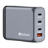 Thumbnail 1 : Verbatim 100W UK/US/EU 4-Port GaN Wall Charger With Power Delivery