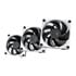 Thumbnail 1 : HYTE THICC FP12 Black/White 120mm Digital Case/CPU Cooler Triple Fan Pack