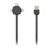 Thumbnail 2 : Allocacoc 1.5m USB-C 3-in-1 Cable Grey