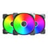Thumbnail 2 : Montech HP140 ARGB PWM 140mm Black Case Fan - 3 Pack w/ Fan Hub