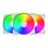 Thumbnail 2 : Montech HP140 ARGB PWM 140mm White Case Fan - 3 Pack w/ Fan Hub