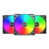 Thumbnail 2 : Montech GF120 ARGB PWM 120mm Black Case Fan - 3 Pack w/ Fan Hub