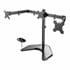 Thumbnail 1 : Xclio Triple Monitor Stand for upto 27 Inch Monitors with Height/Tilt/Rotate/Swivel/Pivot