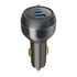 Thumbnail 3 : Xclio Premium 130W Ultra Fast PD Dual USB-C + USB-A Metal Car Charger for Laptops/Phones/Tablets