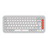 Thumbnail 1 : Logitech POP Icon Keys Wireless Mini Keyboard UK English - Off White/Orange