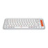 Thumbnail 2 : Logitech POP Icon Keys Wireless Mini Keyboard UK English - Off White/Orange