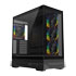 Thumbnail 1 : CiT Destiny Black Mid Tower Tempered Glass PC Gaming Case with ARGB Fans