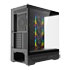 Thumbnail 4 : CiT Destiny Black Mid Tower Tempered Glass PC Gaming Case with ARGB Fans