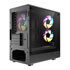 Thumbnail 4 : CiT Level 5 Black Micro-ATX Mesh PC Gaming Case with ARGB Fans