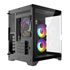 Thumbnail 4 : CiT DS240 Black Micro-ATX Tempered Glass PC Gaming Case with 3x Celsius Fans