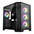 Thumbnail 1 : CiT DS360 Black Mid Tower Tempered Glass PC Gaming Case with 4x Pro Storm Fans