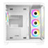 Thumbnail 2 : CiT DS360 White Mid Tower Tempered Glass PC Gaming Case with 4x Pro Storm Fans