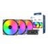 Thumbnail 1 : Montech E28 ARGB 120mm Black PWM Fans - 3 Pack w/ Fan Hub