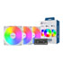 Thumbnail 1 : Montech E28 ARGB 120mm White PWM Fans - 3 Pack w/ Fan Hub