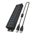 Thumbnail 1 : ICY BOX ICY BOX USB 3.2 Gen 2 Type-A Mains Powered Hub with 15W Power Delivery