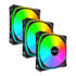 Thumbnail 1 : Montech RX120 Pro ARGB 120mm Black Reverse PWM Fan Triple Pack w/ Fan Hub