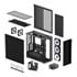 Thumbnail 4 : Arctic Xtender Mirror Black Tempered Glass w/ Vertical Mount Mid-Tower E-ATX Case
