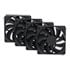 Thumbnail 1 : HYTE FA12 120mm PWM Fan 4 Pack Pitch Black