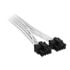 Thumbnail 2 : CORSAIR Elite Premium White Type-4 8-pin to PCIe 12V-2x6 600W Power Supply Cable