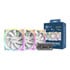 Thumbnail 1 : Montec RX120 PWM White 120mm Reversible ARGB PWM Triple Fan Pack