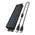 Thumbnail 1 : Open Box ICY BOX ICY BOX USB 3.2 Gen 2 Type-A Mains Powered Hub with 15W Power Delivery