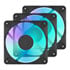 Thumbnail 1 : Fractal Design Dynamic 3 12 RGB 120mm Black PWM High Airflow Triple Fan Pack