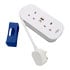 Thumbnail 3 : Tower 1.4 Metre Portable 2 Socket Travel Mains Extension Lead White