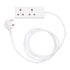 Thumbnail 1 : Tower 2 Metre 2 Socket Mains Extension Lead White
