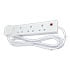 Thumbnail 1 : Scan 2 Metre 4 Socket Mains Extension Lead White