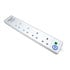 Thumbnail 1 : Scan 2 Metre 4 Socket Mains Extension Lead with USB Ports White