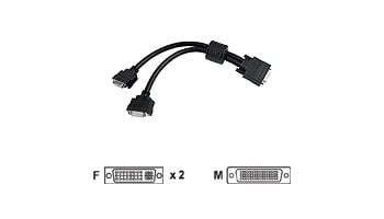 Matrox CAB-L60-2XDF 30cm DVI Cable 60Pin LFH (M) to 2x 29Pin combined DVI (F) Splitter Cable : image 1