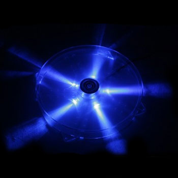 220mm AKASA Ultra Quiet Case Fan on 17cm fitting with 5 BLUE LED lights : image 2