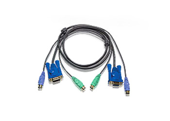 Aten 2L-5002P/C PS/2 Cable HD15M/MD6M/MD6M 1.8M For use with CS114A, CS12, CS14, CS912, CS914 ... : image 1