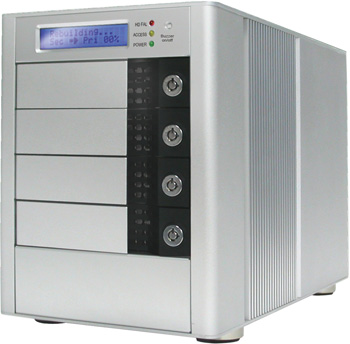 Stardom SR5600 SOHO-RAID, 4x SATA-HDD, Host USB2.0, 1394b, eSATA, RAID 0, 1, 0+1