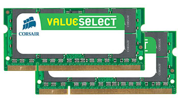 Corsair Memory Value Select 4GB DDR2 SO-DIMM PC2-5300 (667) Single Channel Laptop : image 1