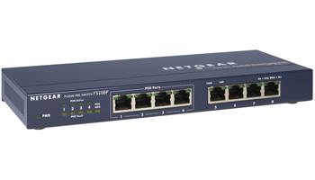 8 Port 10/100 with 4 PoE Ports Metal Desktop switch from Netgear FS108PEU : image 1