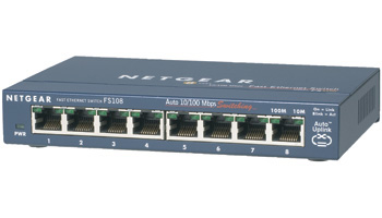 Netgear FS108UK 8 Port Compact 10/100 ProSafe Unmanaged Switch