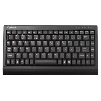 Keysonic ACK-KB-595U Black soft skin mini keyboard with USB Connector