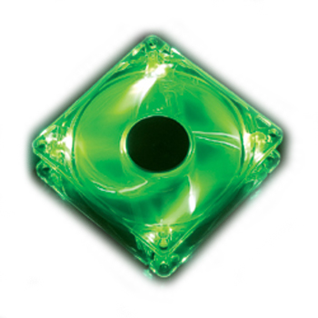 120mm Akasa AK-274CG-4GNS Crystal GREEN 4 LED fan - sleeve bearing