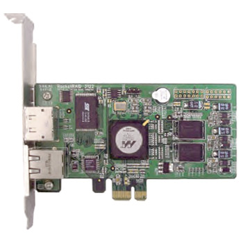 Highpoint RocketRAID 3122(RR3122) 2 channel External PCI-e x1 to SATA II IOP RAID controller(card) : image 1