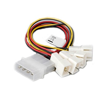 15cm Akasa Fan Cable to x4 Fans : image 1