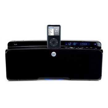 iLuv i398 2.1 Channel Hi-Fi Audio System with iPod/iPhone Dock Black : image 1