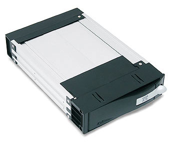 Icy Dock Mobile Rack Black MB123SK-B SATA to SATA Aluminum + Fan : image 1