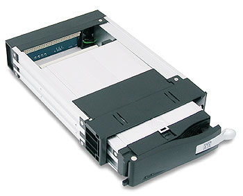 Icy Dock Mobile Rack Black MB123SK-B SATA to SATA Aluminum + Fan : image 3