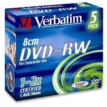 Verbatim DVD-RW 1.4GB Storage Media